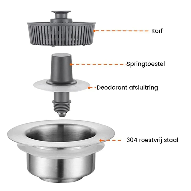 SinkSaver™️ Roestvrijstalen Gootsteenfilter